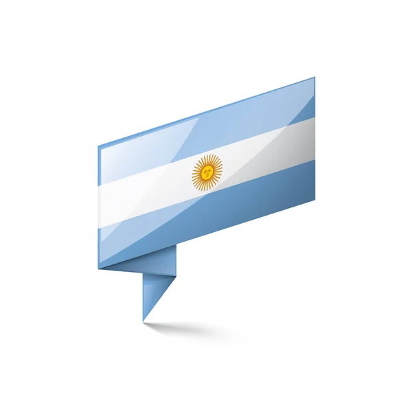 Bandera Argentina, ilustración vectorial sobre fondo blanco — Vector de stock
