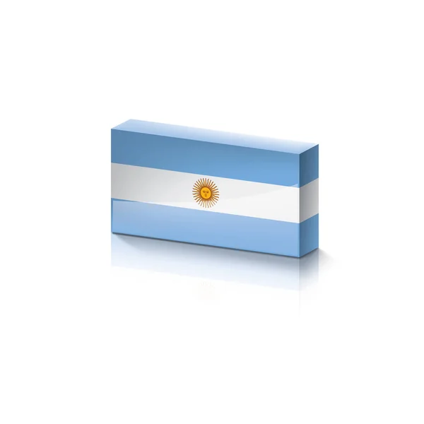 Bandeira da Argentina, ilustração vetorial sobre fundo branco — Vetor de Stock