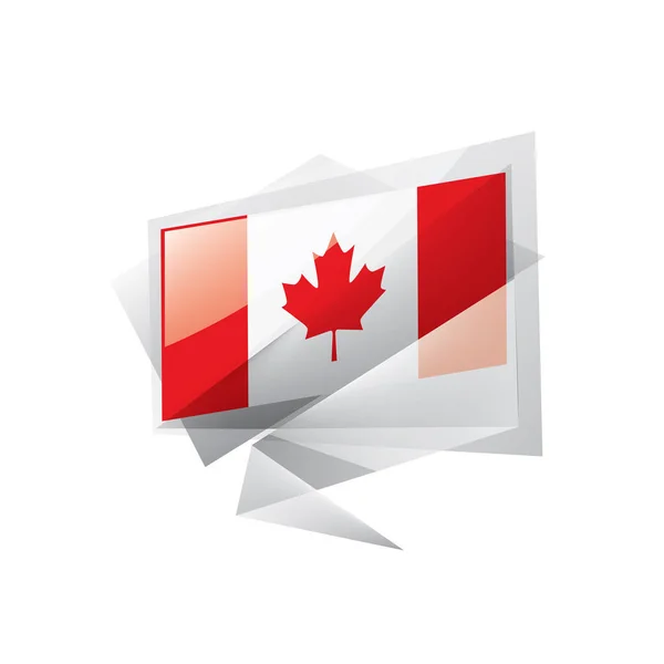 Flaga Kanady, wektor ilustracja na białym tle — Wektor stockowy