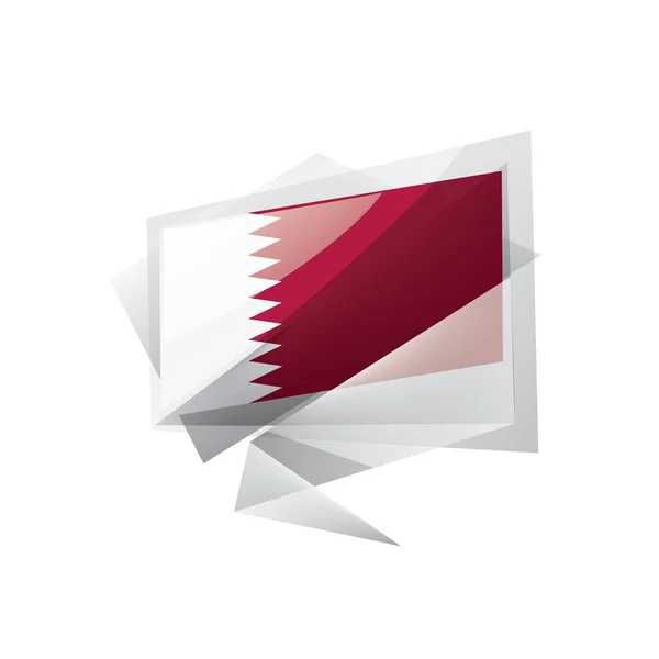 Drapeau Qatar, illustration vectorielle sur fond blanc — Image vectorielle