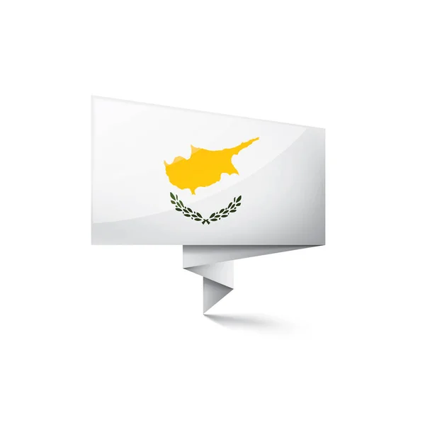 De vlag van Cyprus, vectorillustratie op een witte achtergrond — Stockvector