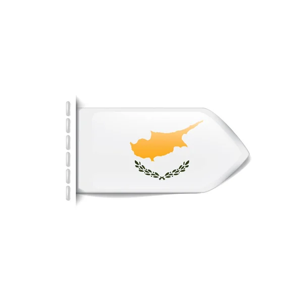 Cipro bandiera, illustrazione vettoriale su sfondo bianco — Vettoriale Stock
