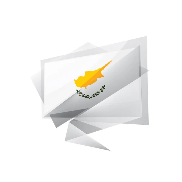 Bandeira de Chipre, ilustração vetorial sobre um fundo branco — Vetor de Stock