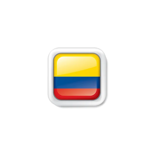 Colombia flag, vector illustration on a white background — Stock Vector