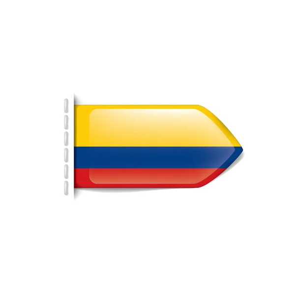 Bandera de Colombia, ilustración vectorial sobre fondo blanco — Archivo Imágenes Vectoriales