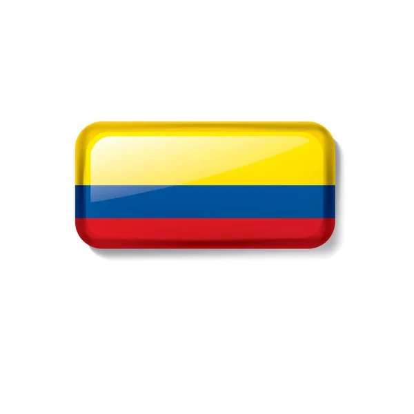 Colombia bandiera, illustrazione vettoriale su sfondo bianco — Vettoriale Stock
