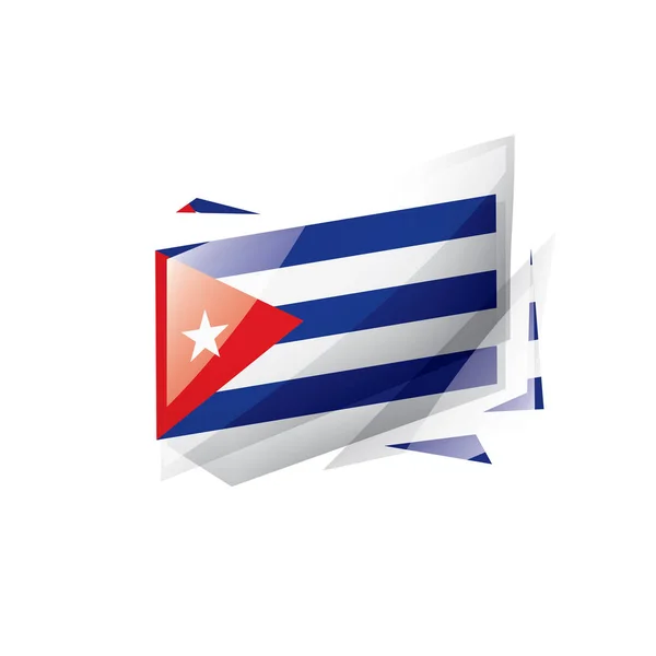 Cuba vlag, vector illustratie op een witte achtergrond — Stockvector