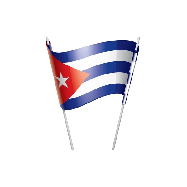 Drapeau de Cuba, illustration vectorielle sur fond blanc — Image vectorielle