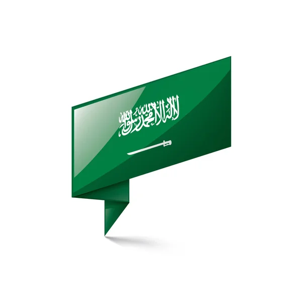 De vlag van Saoedi-Arabië, vectorillustratie op een witte achtergrond — Stockvector