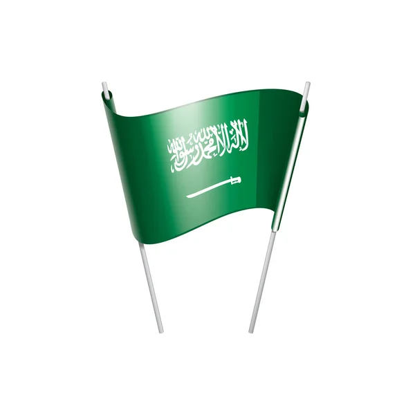 Drapeau Arabie Saoudite, illustration vectorielle sur fond blanc — Image vectorielle