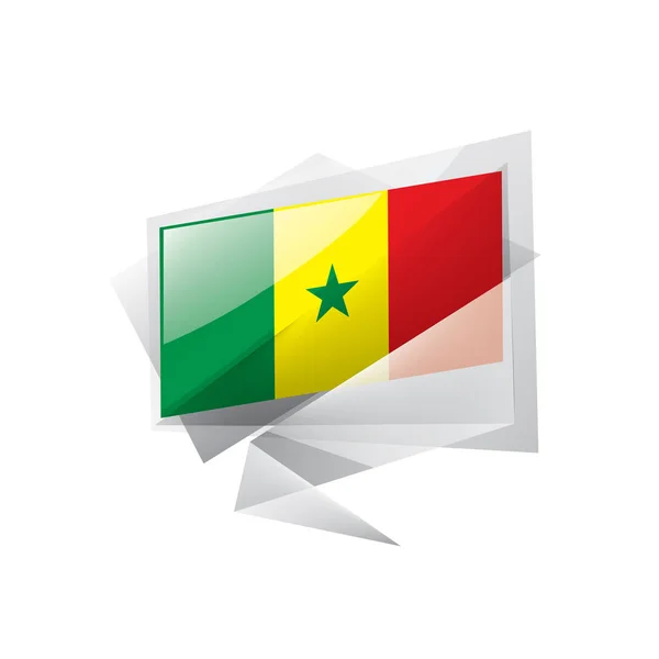 Senegal flag, vector illustration on a white background — Stock Vector