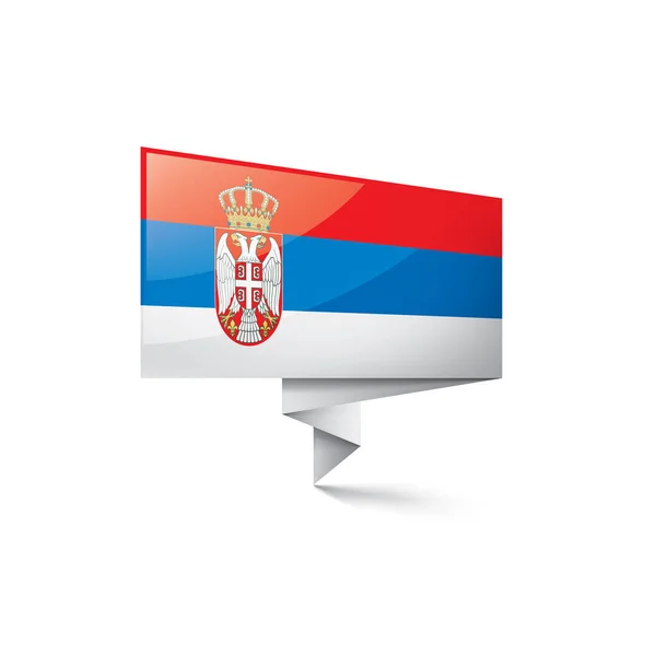 Serbia flag, vector illustration on a white background — Stock Vector