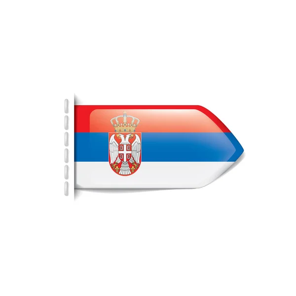 Serbia flag, vector illustration on a white background — Stock Vector