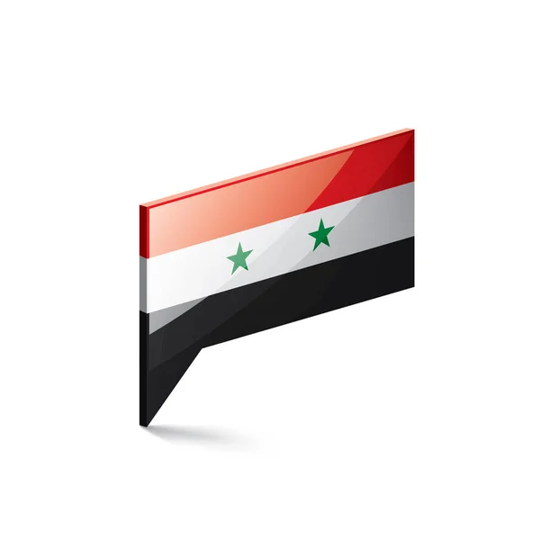 Vlajka Sýrie, vektorové ilustrace na bílém pozadí — Stockový vektor