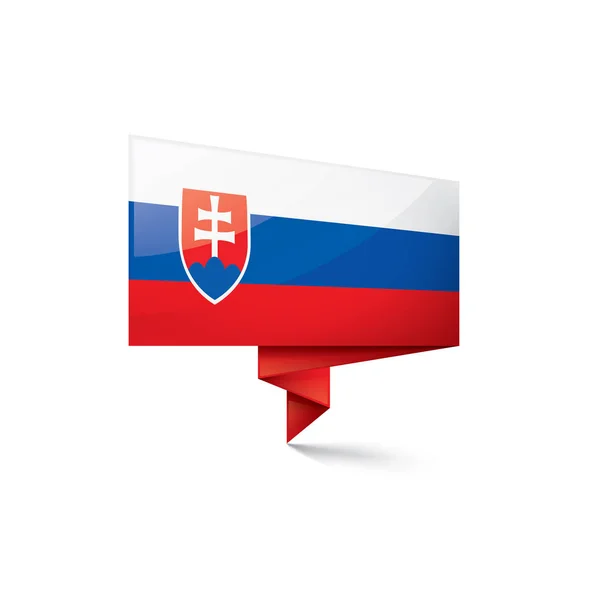 Slovacchia bandiera, illustrazione vettoriale su sfondo bianco — Vettoriale Stock