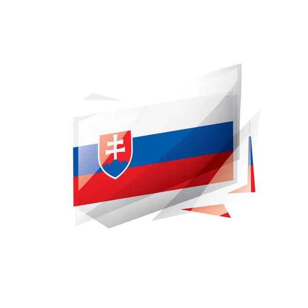 Slovakya bayrağı, beyaz bir arka plan üzerinde vektör çizim — Stok Vektör