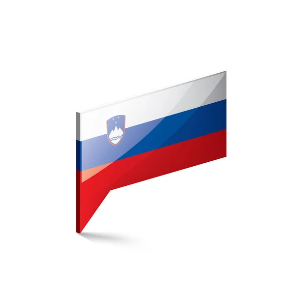 Bandera de Eslovenia, ilustración vectorial sobre fondo blanco — Vector de stock