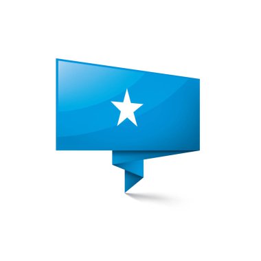 Somali bayrağı, beyaz bir arka plan üzerinde vektör çizim