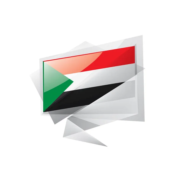 Sudan flag, Vektordarstellung auf weißem Hintergrund — Stockvektor