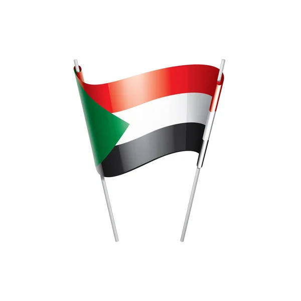 Sudan flag, Vektordarstellung auf weißem Hintergrund — Stockvektor