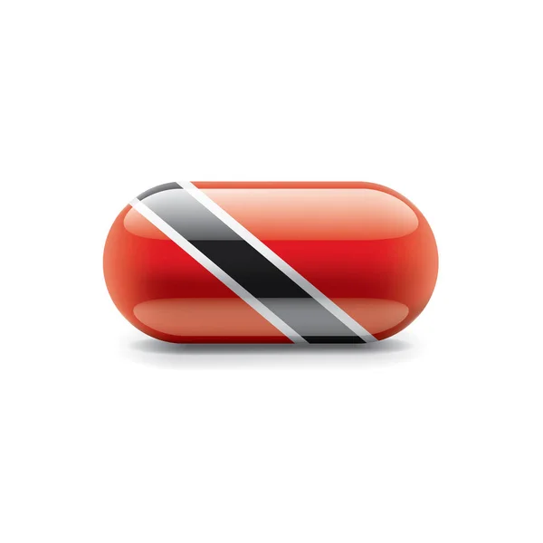 Trinidad dan tobago flag, gambar vektor pada latar belakang putih - Stok Vektor