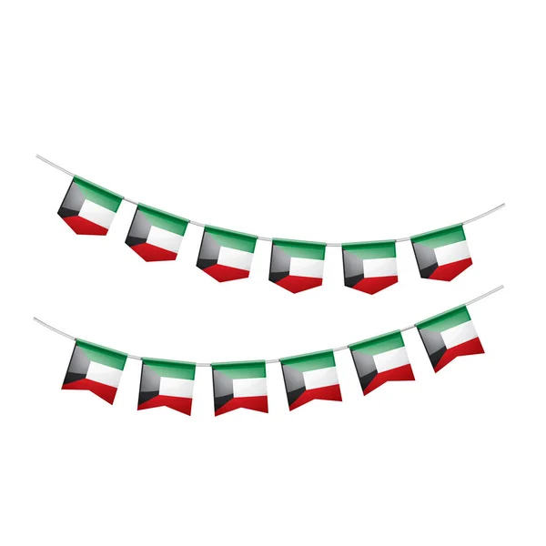 Kuwait flag, vector illustration on a white background — Stock Vector