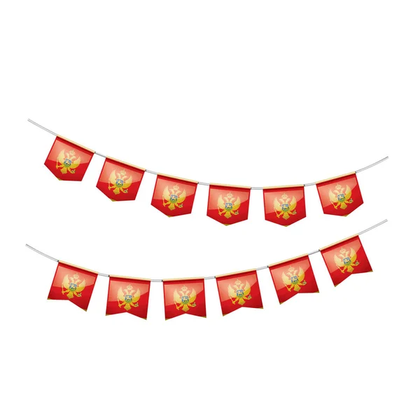 Σημαία montenegro, διανυσματική απεικόνιση σε λευκό φόντο — Διανυσματικό Αρχείο
