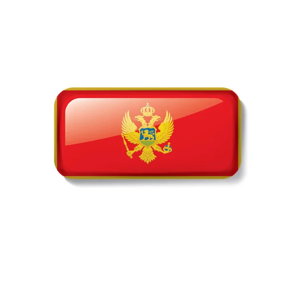 Montenegro vlag, vector illustratie op een witte achtergrond — Stockvector