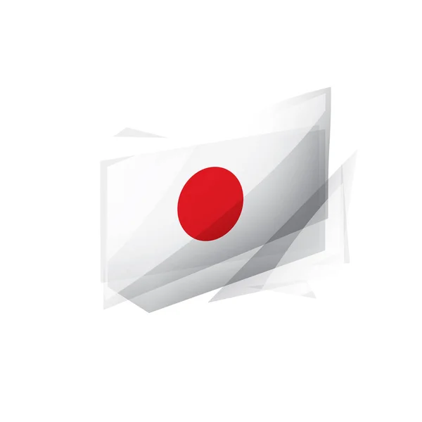 일본 국기, 흰색 배경에 있는 벡터 그림 — 스톡 벡터