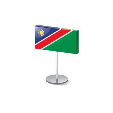 Namibya bayrak, beyaz bir arka plan üzerinde vektör çizim