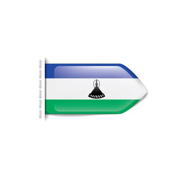 Bandiera Lesotho, illustrazione vettoriale su sfondo bianco — Vettoriale Stock
