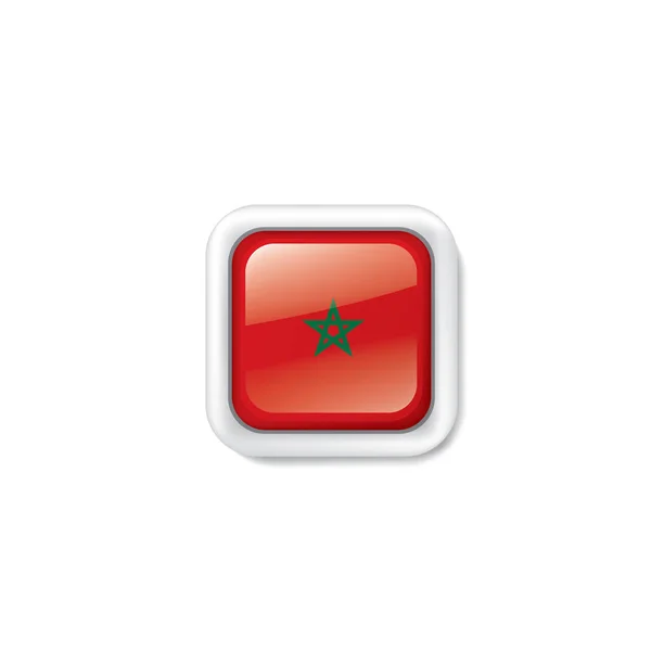 Drapeau Maroc, illustration vectorielle sur fond blanc — Image vectorielle