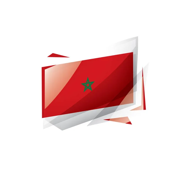 Morocco flag, vector illustration on a white background — Stock Vector