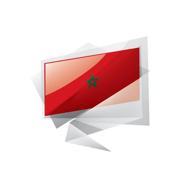Флаг Марокко, векторная иллюстрация на белом фоне — стоковый вектор