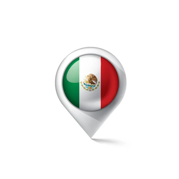 墨西哥旗子, 矢量例证在白色背景 — 图库矢量图片
