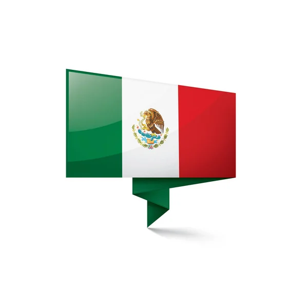Μεξικάνικη Εθνική Σημαία Εικονογράφηση Διάνυσμα Λευκό Φόντο — Διανυσματικό Αρχείο