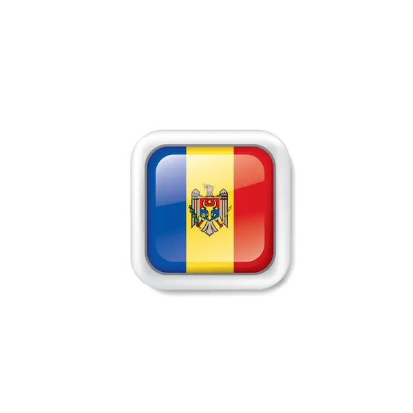 Moldavia bandiera, illustrazione vettoriale su sfondo bianco — Vettoriale Stock