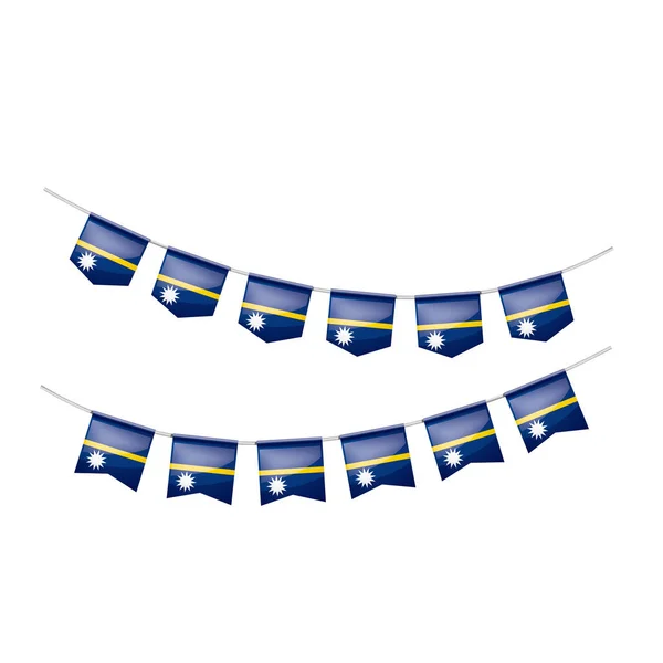 Bandera de Nauru, ilustración vectorial sobre fondo blanco — Vector de stock