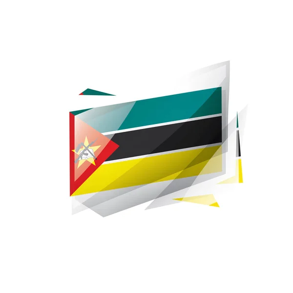 Bandera de Mozambique, ilustración vectorial sobre fondo blanco — Vector de stock