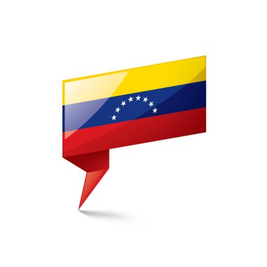 Venezuela bayrak, beyaz bir arka plan üzerinde vektör çizim