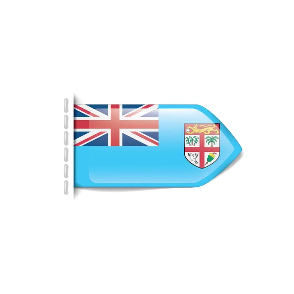 Bandiera Fiji, illustrazione vettoriale su sfondo bianco — Vettoriale Stock