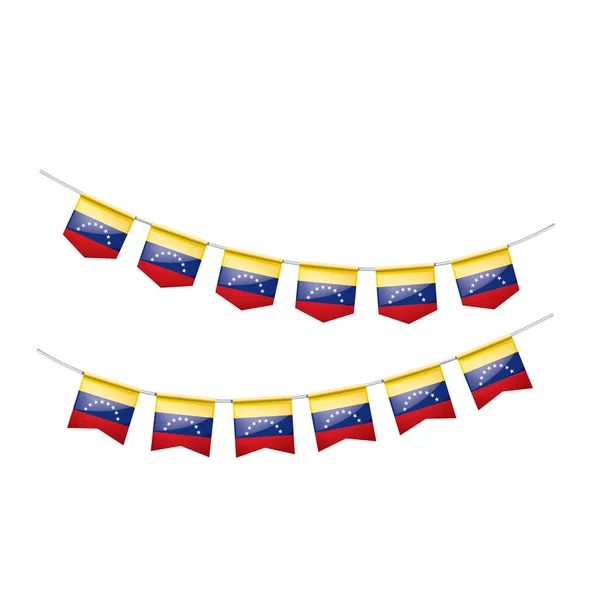 Vlag van Venezuela, vectorillustratie op een witte achtergrond — Stockvector