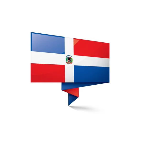 Bandera Dominicana, ilustración vectorial sobre fondo blanco — Archivo Imágenes Vectoriales