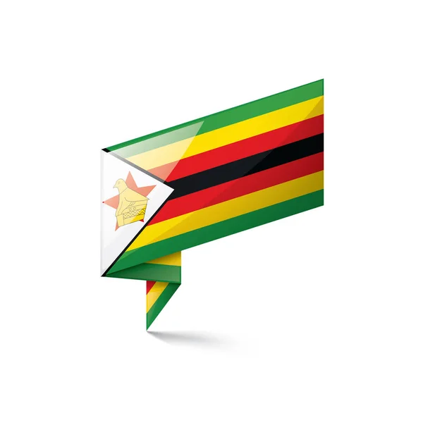 Флаг Зимбабве, векторная иллюстрация на белом фоне — стоковый вектор
