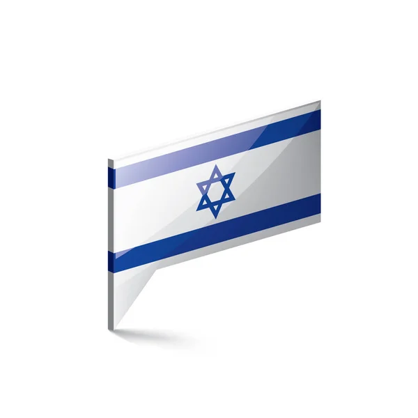 Izrael Státní Vlajka Vektorové Ilustrace Bílém Pozadí — Stockový vektor