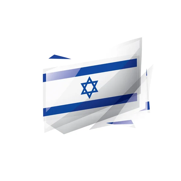 Флаг Израиля, векторная иллюстрация на белом фоне — стоковый вектор