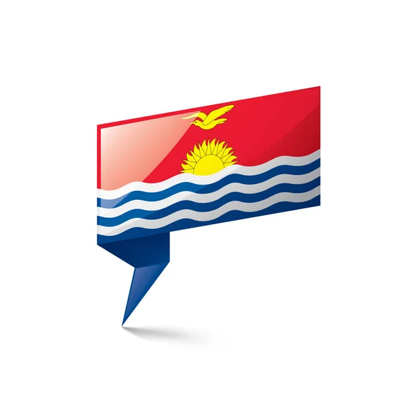 Kiribati vlag, vector illustratie op een witte achtergrond — Stockvector