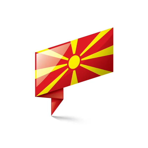 Bandera de Macedonia, ilustración vectorial sobre fondo blanco — Archivo Imágenes Vectoriales