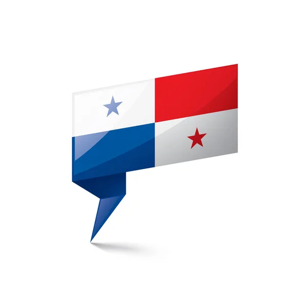 Panama National Flag Vector Illustration White Background — Stock Vector