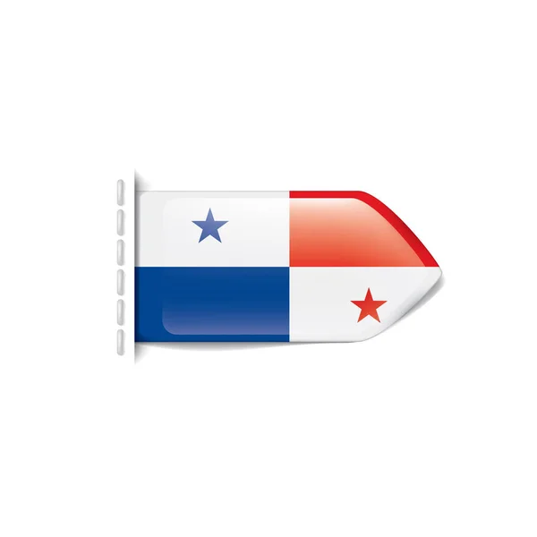 Drapeau Panama, illustration vectorielle sur fond blanc — Image vectorielle